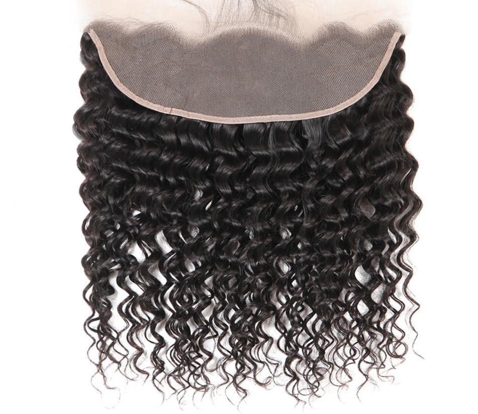 10A Grade 3/4 Jerry Curl bundles with 13x4 Frontal